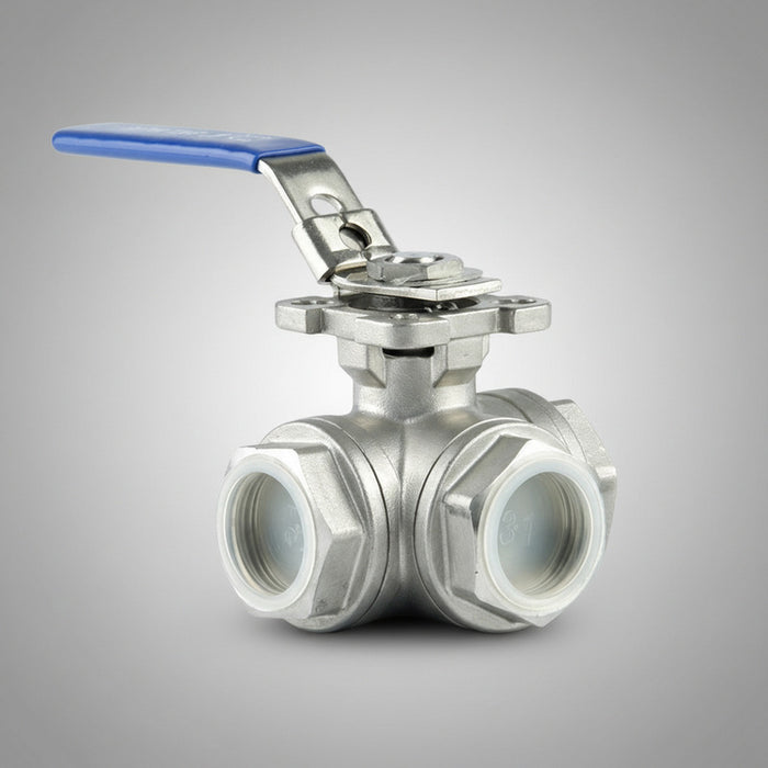 Válvula De Esfera De 3/4 3 Vías Inoxidable