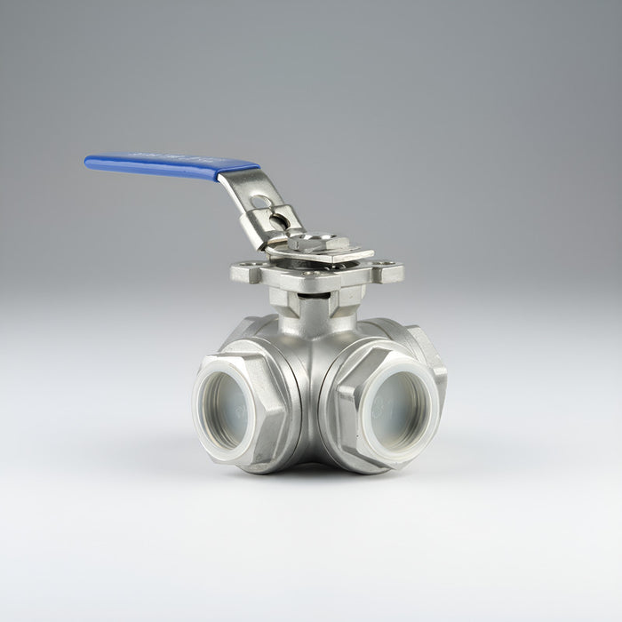 Válvula De Esfera De 3/4 3 Vías Inoxidable