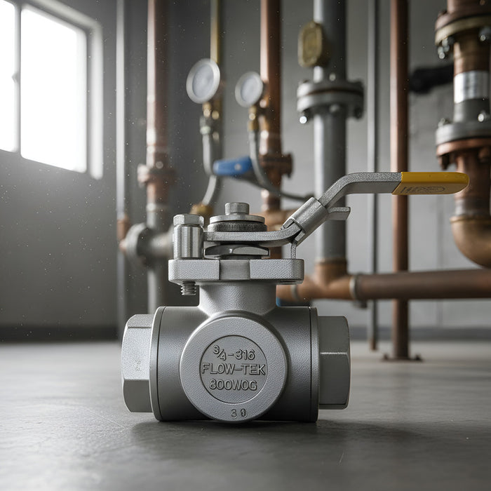 Válvula De Esfera De 3/4 3 Vías Inoxidable