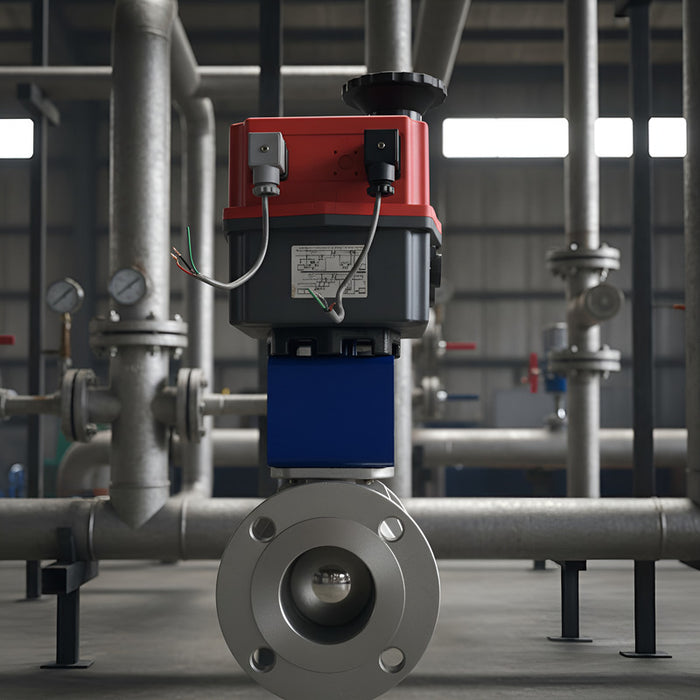 Válvula De Esfera De 3 Inoxidable Con Actuador Eléctrico