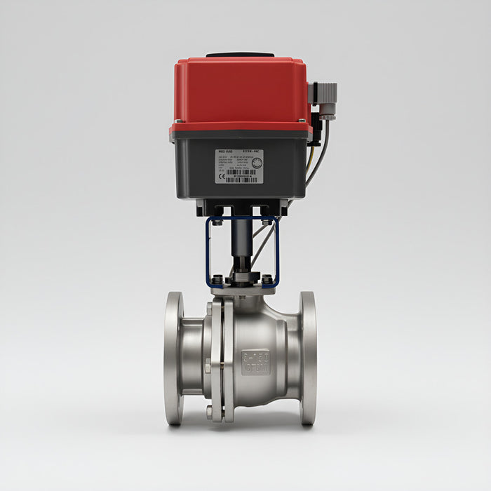 Válvula De Esfera De 3 Inoxidable Con Actuador Eléctrico