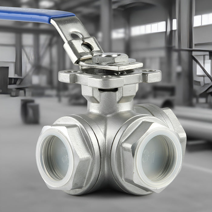 Válvula De Esfera De 3/4 3 Vías Inoxidable